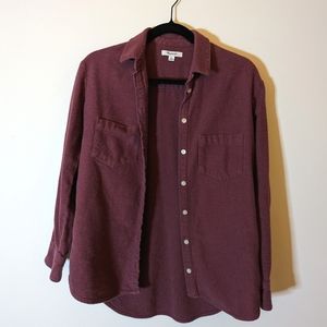 Madewell Flannel in Maroon